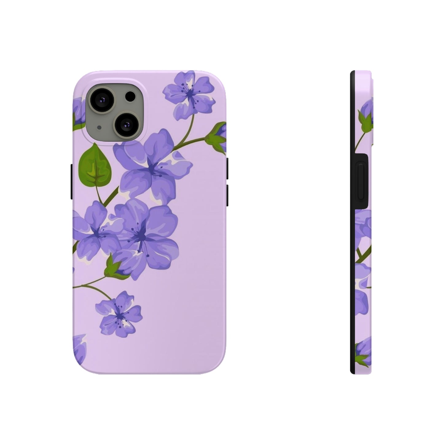 Purple floral phone case, for iphone,Tough Phone Cases, Floral Collection