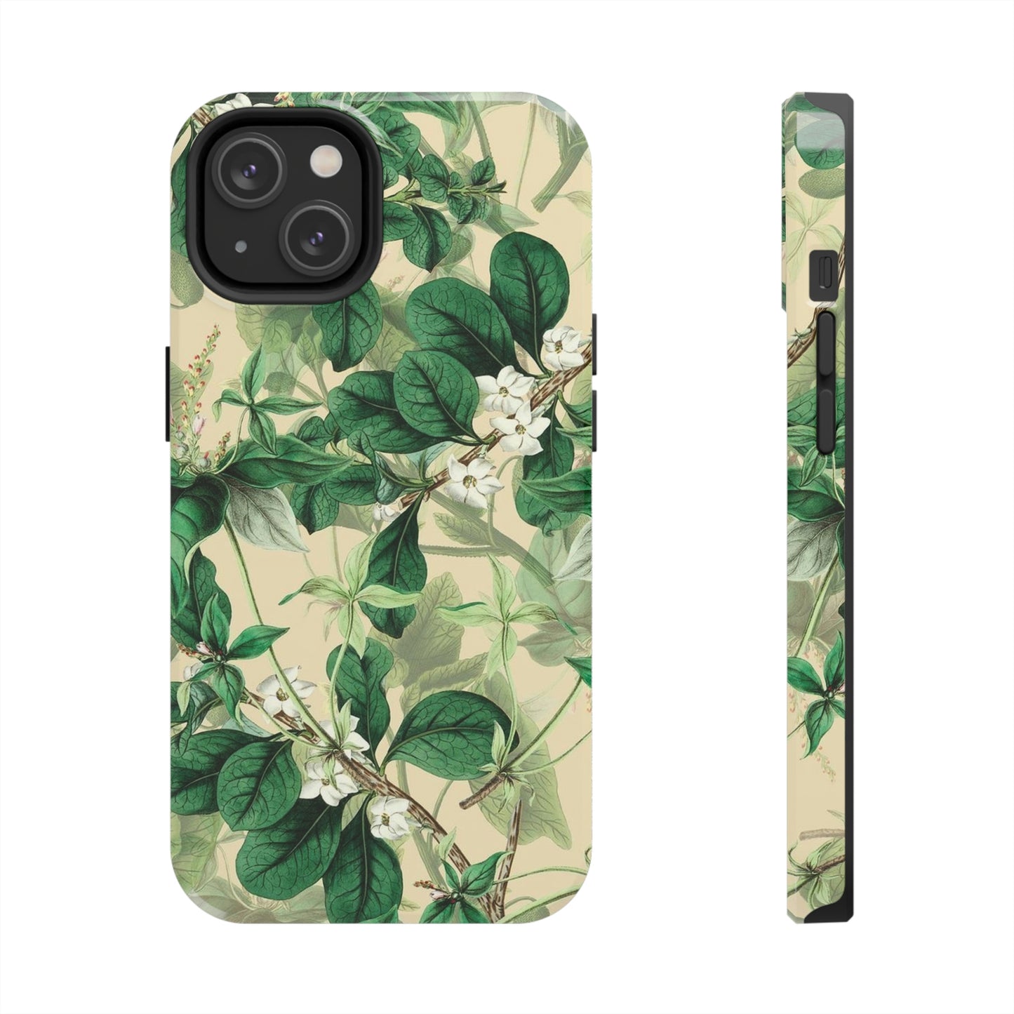 Green Petals phone case, for iPhone, Tough Phone Cases, Floral collection