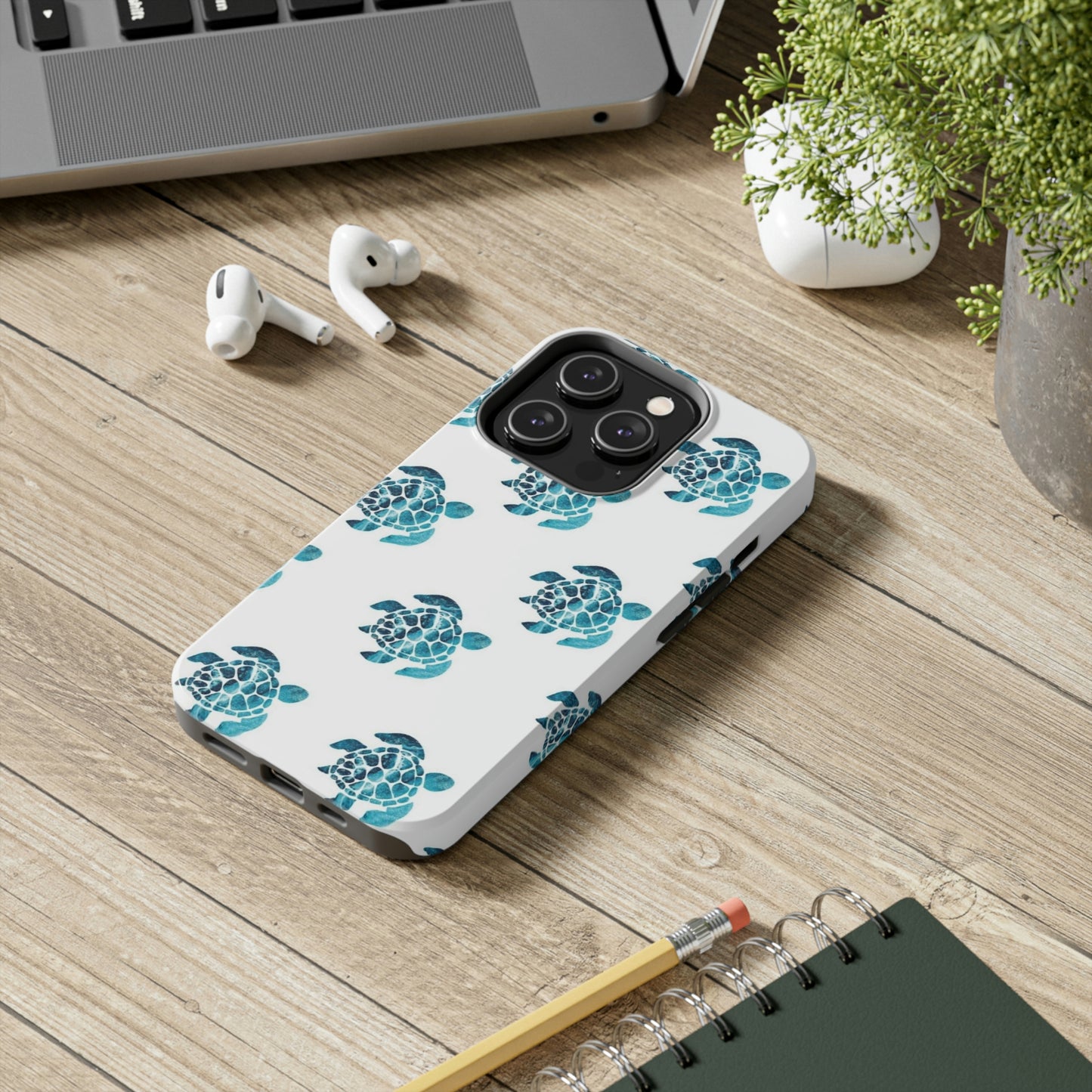 Turtles crossing iPhone case / summer collection Tough Phone Cases, Case-Mate