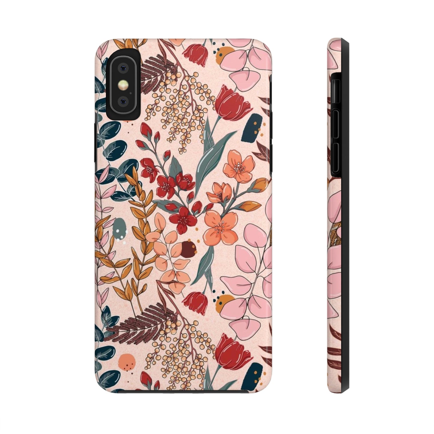 Pink Floral phone case, for iPhone/Tough Phone Cases/ Floral Collection