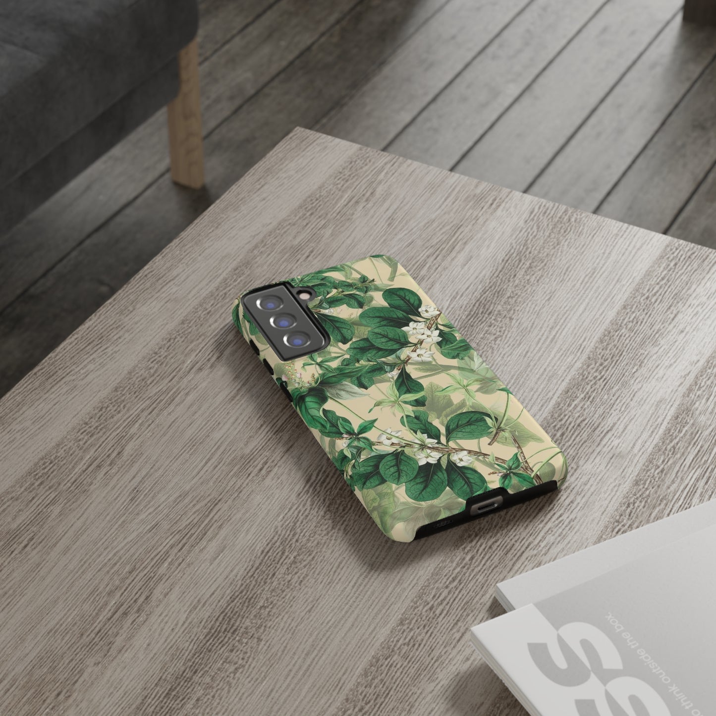 Green Petal phone case, for Samsung & Google phone./ Floral Collection