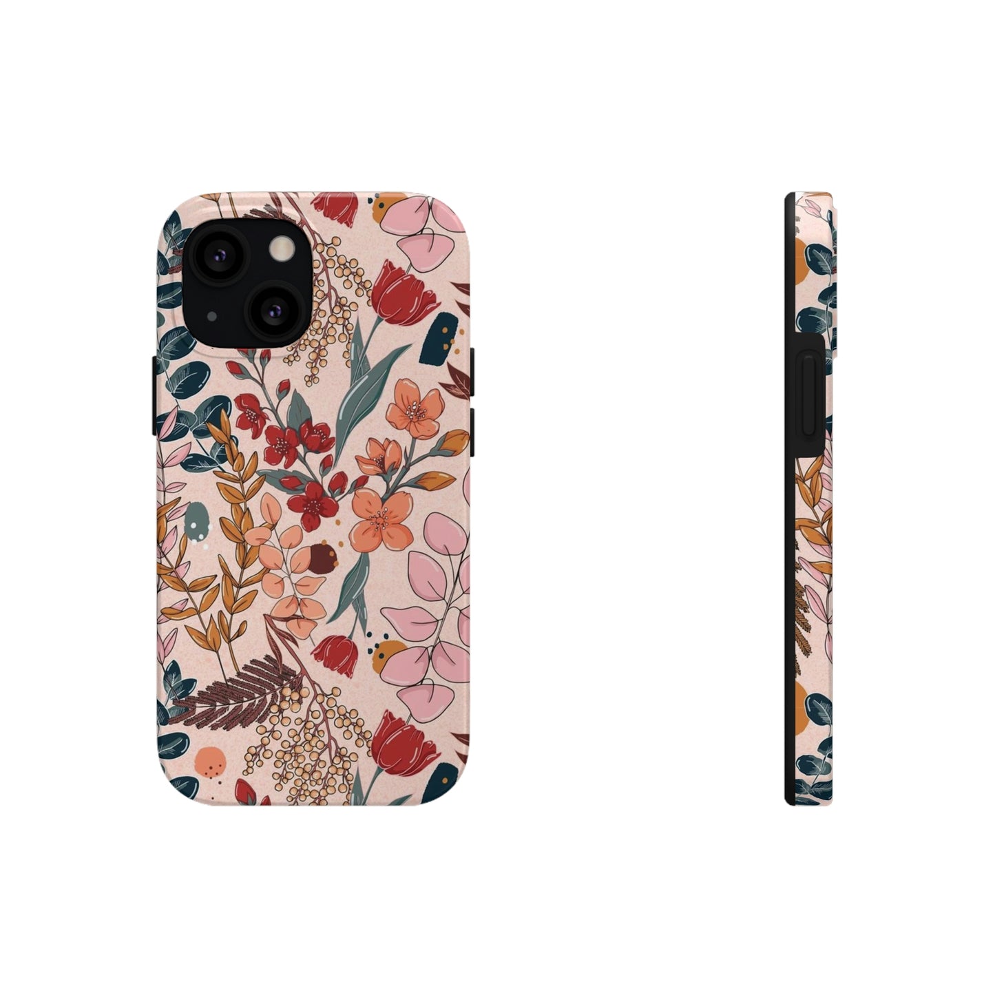 Pink Floral phone case, for iPhone/Tough Phone Cases/ Floral Collection