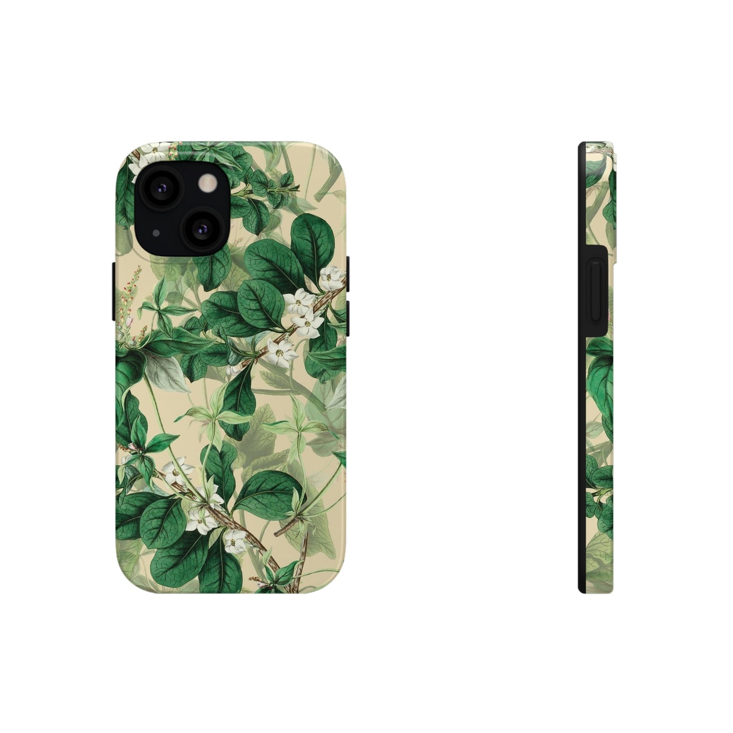 Green Petals phone case, for iPhone, Tough Phone Cases, Floral collection