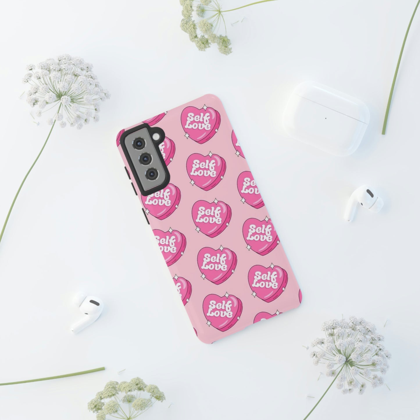 Self love phone case, for Samsung & google phones,/ heart collection/ tough case