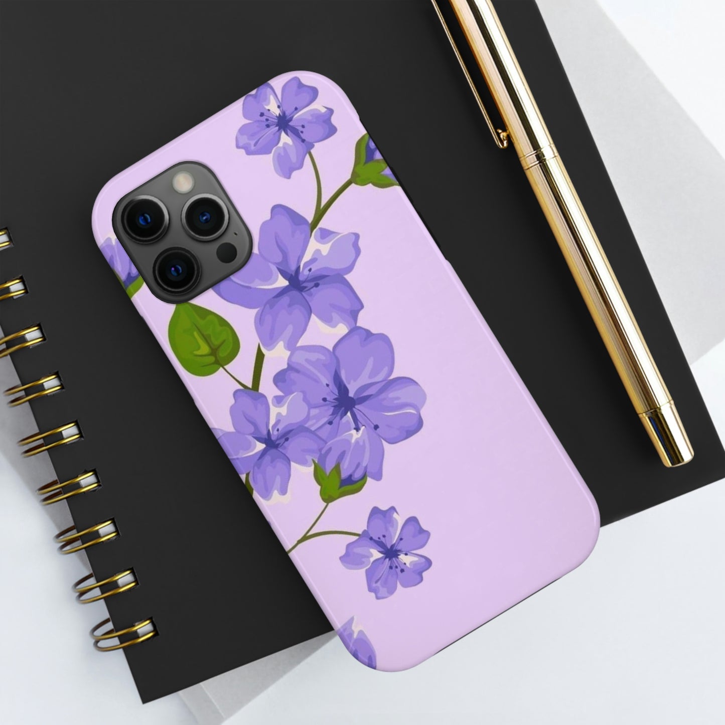 Purple floral phone case, for iphone,Tough Phone Cases, Floral Collection