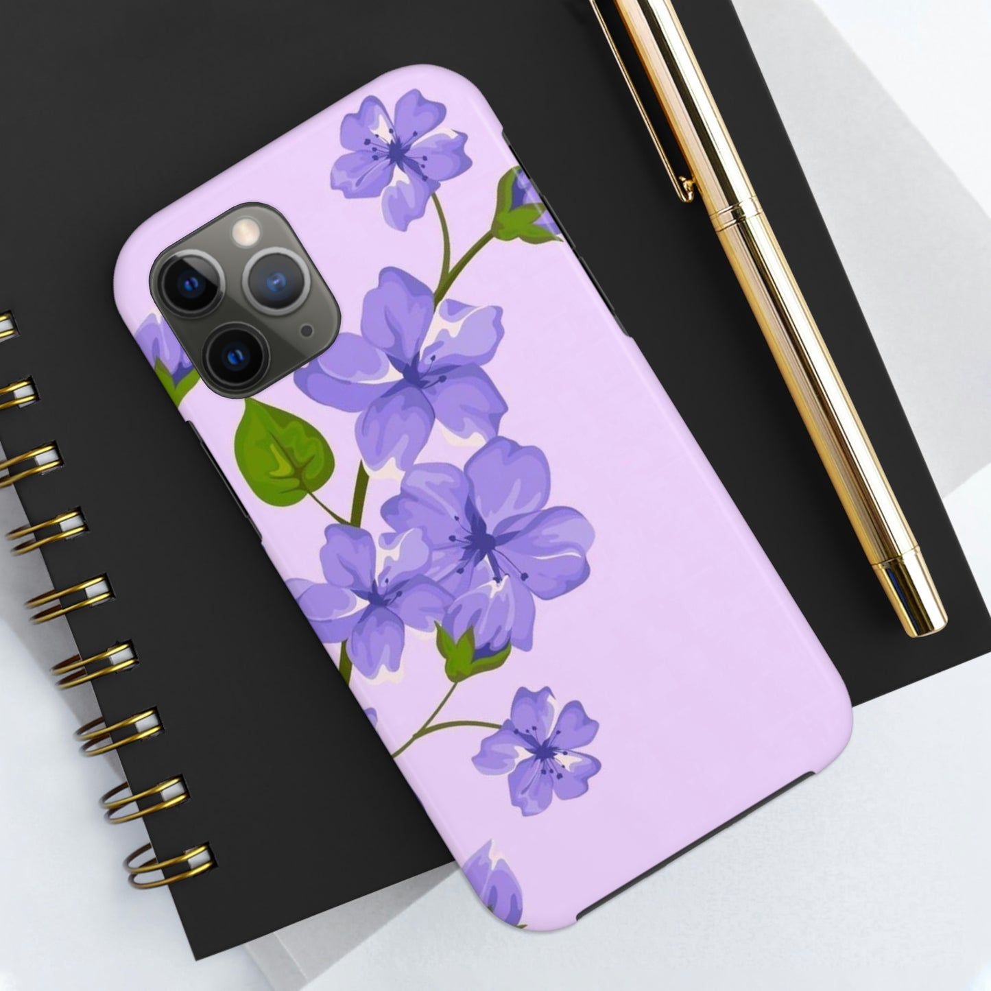 Purple floral phone case, for iphone,Tough Phone Cases, Floral Collection