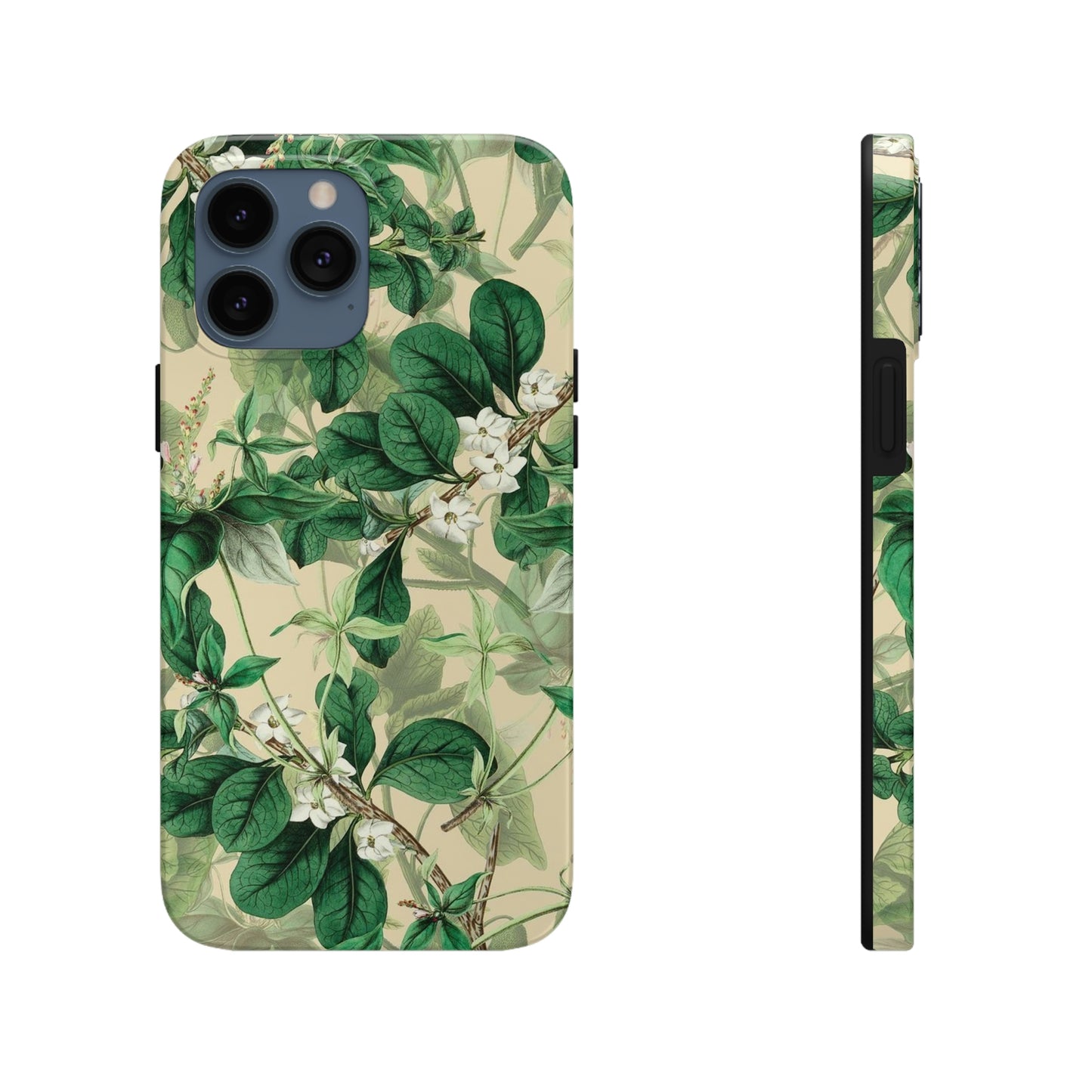 Green Petals phone case, for iPhone, Tough Phone Cases, Floral collection