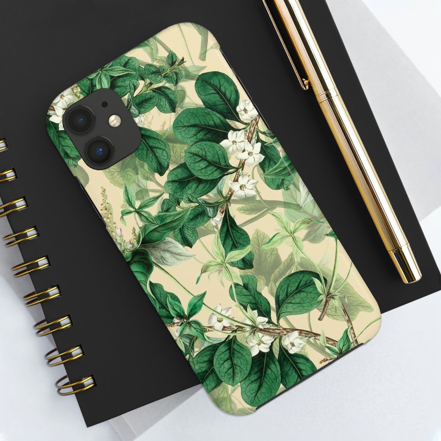 Green Petals phone case, for iPhone, Tough Phone Cases, Floral collection