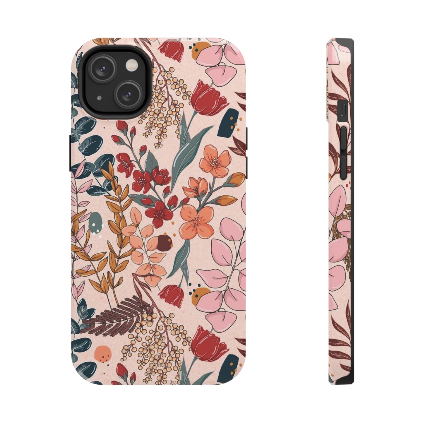 Pink Floral phone case, for iPhone/Tough Phone Cases/ Floral Collection