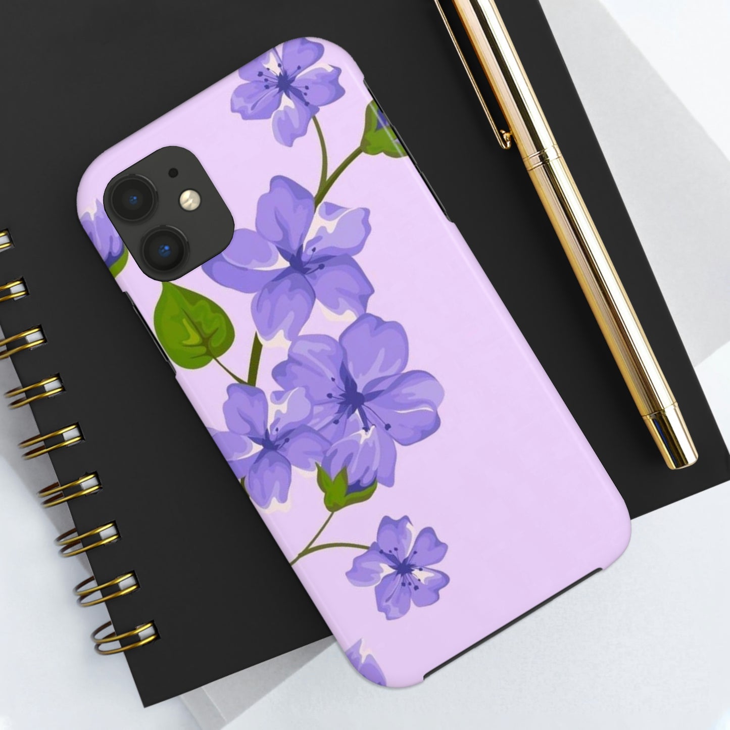 Purple floral phone case, for iphone,Tough Phone Cases, Floral Collection