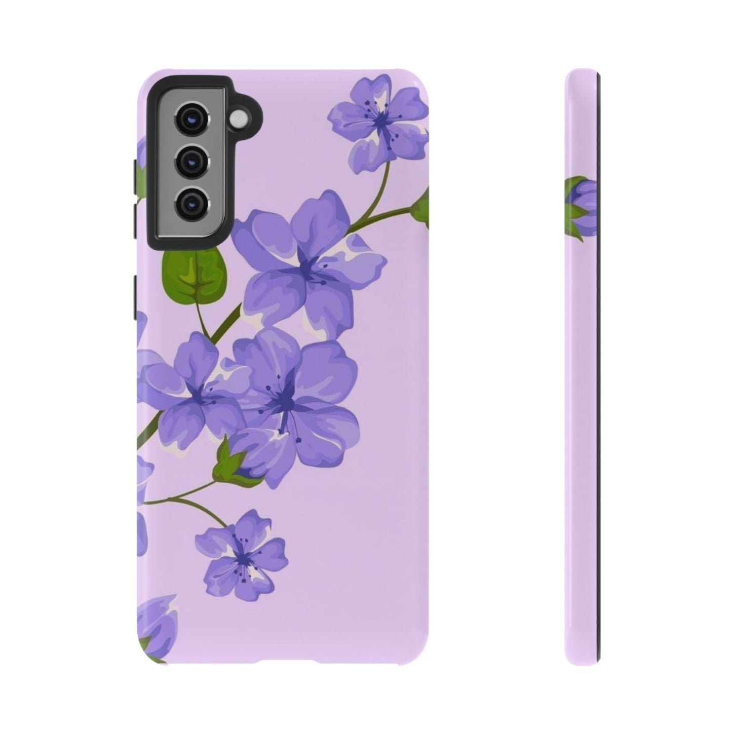 Purple Floral case for Samsung & Google phone./Tough Cases/ Floral collection