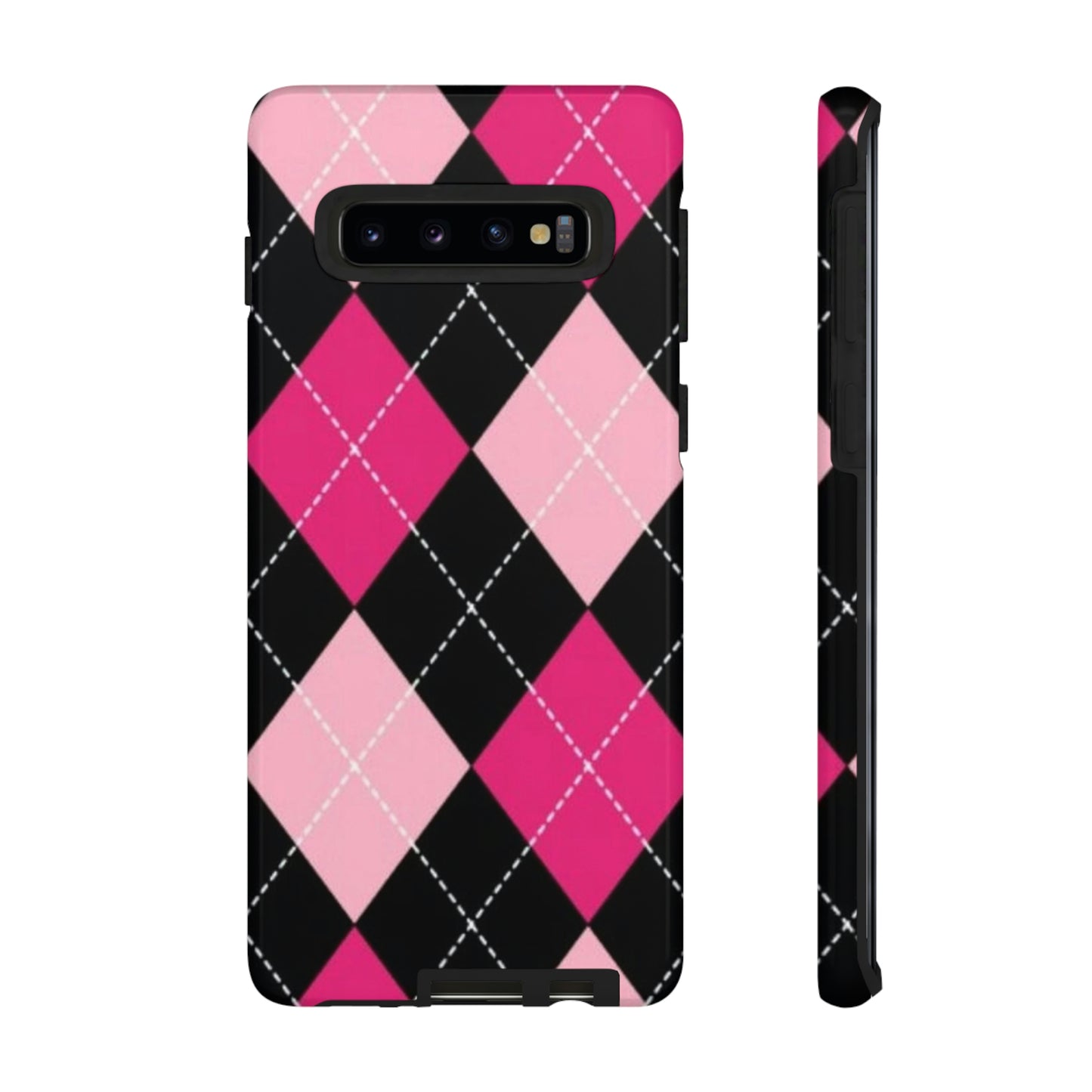 Pink Diamond phone case/ for Samsung & Google phones/ plaid collection/ Tough Phone Cases