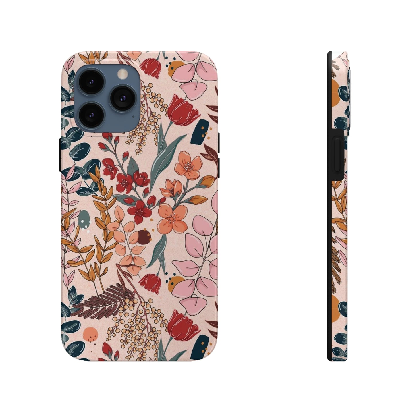 Pink Floral phone case, for iPhone/Tough Phone Cases/ Floral Collection