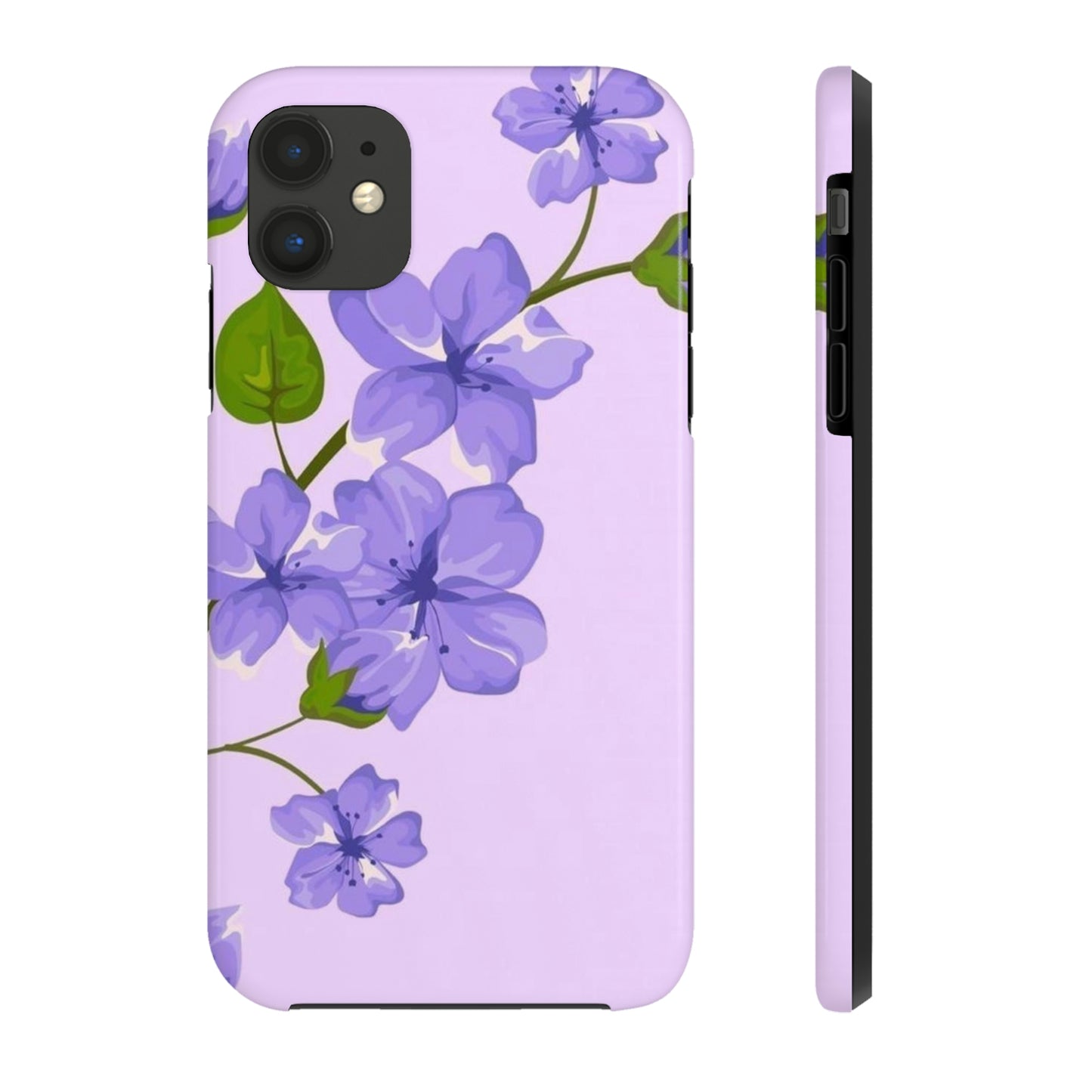 Purple floral phone case, for iphone,Tough Phone Cases, Floral Collection