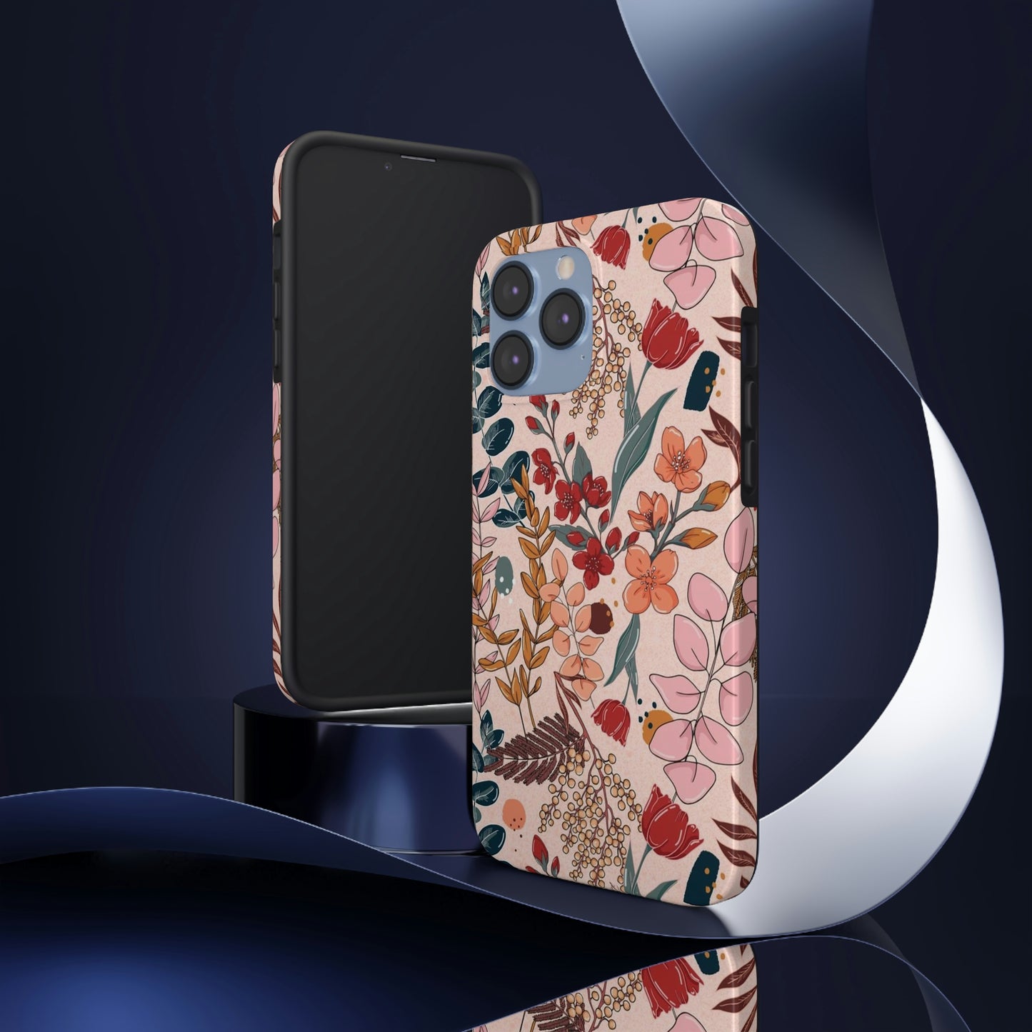 Pink Floral phone case, for iPhone/Tough Phone Cases/ Floral Collection