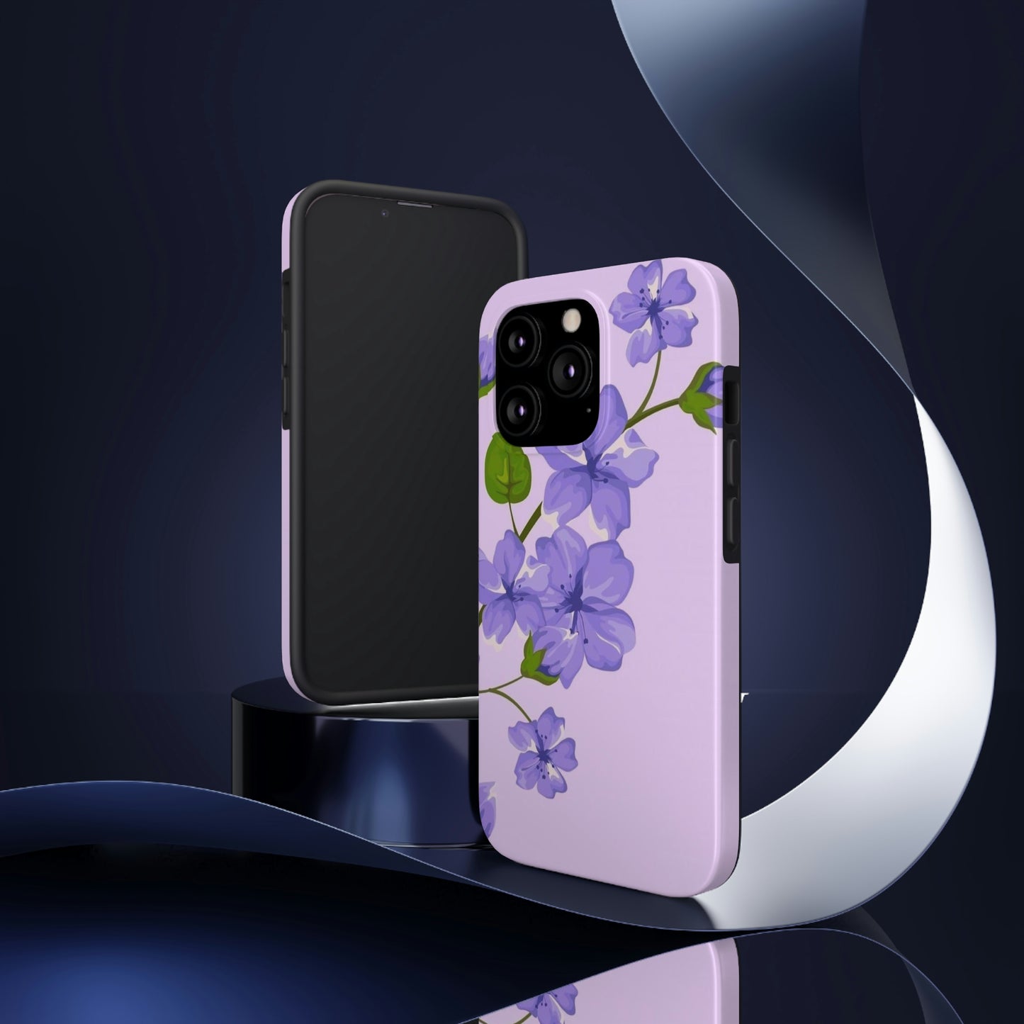 Purple floral phone case, for iphone,Tough Phone Cases, Floral Collection