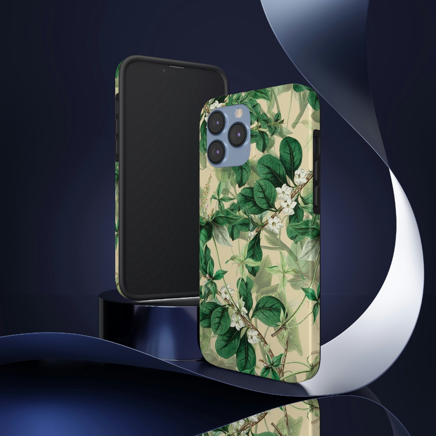 Green Petals phone case, for iPhone, Tough Phone Cases, Floral collection