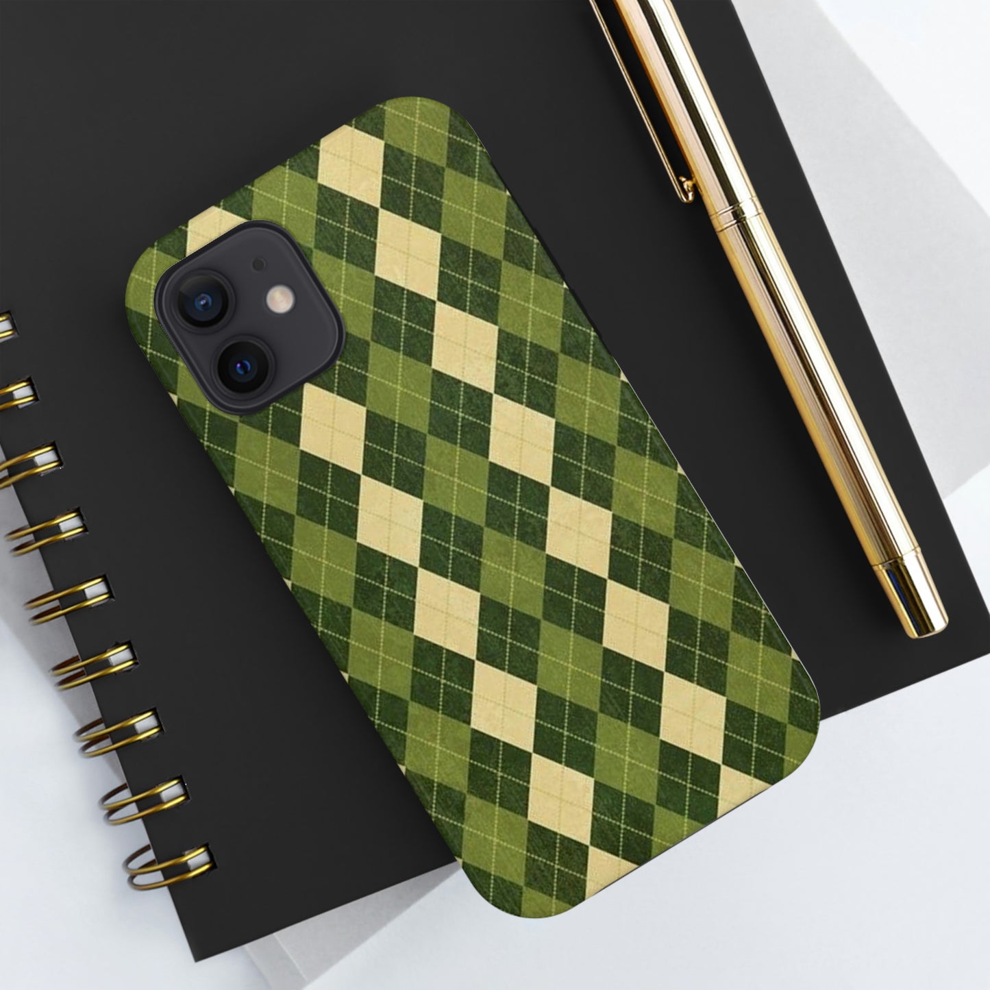 Green Plaid sweater phone case/ for iPhone/ plaid collection/ Tough Phone Cases