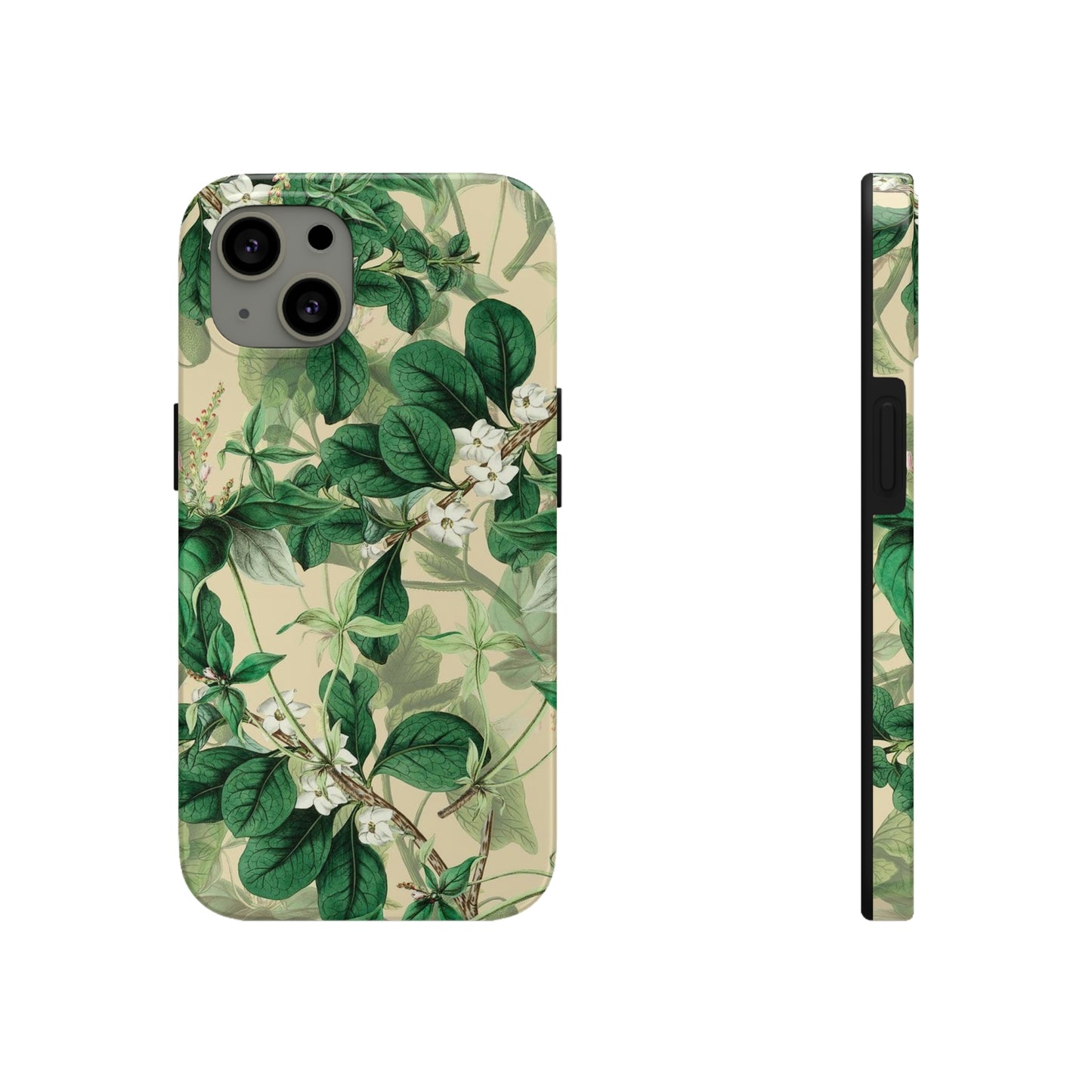 Green Petals phone case, for iPhone, Tough Phone Cases, Floral collection