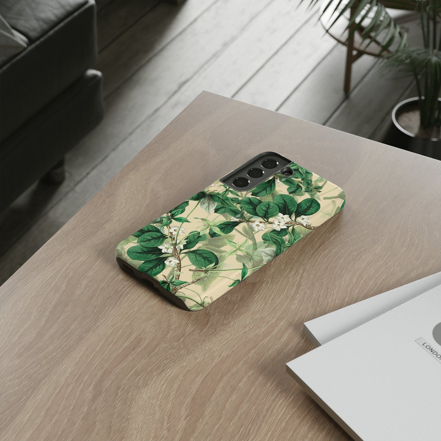 Green Petal phone case, for Samsung & Google phone./ Floral Collection