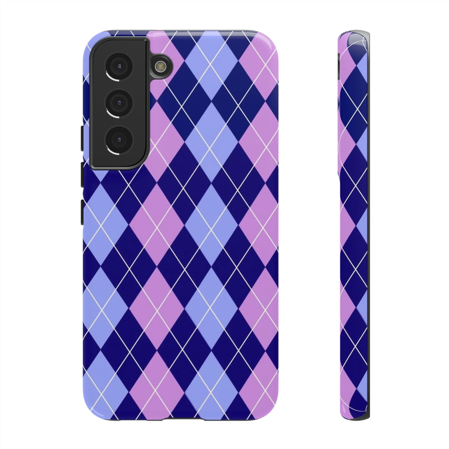 Purple sweater phone case/ for Samsung & Google phone/ plaid collection/ Tough Phone Cases