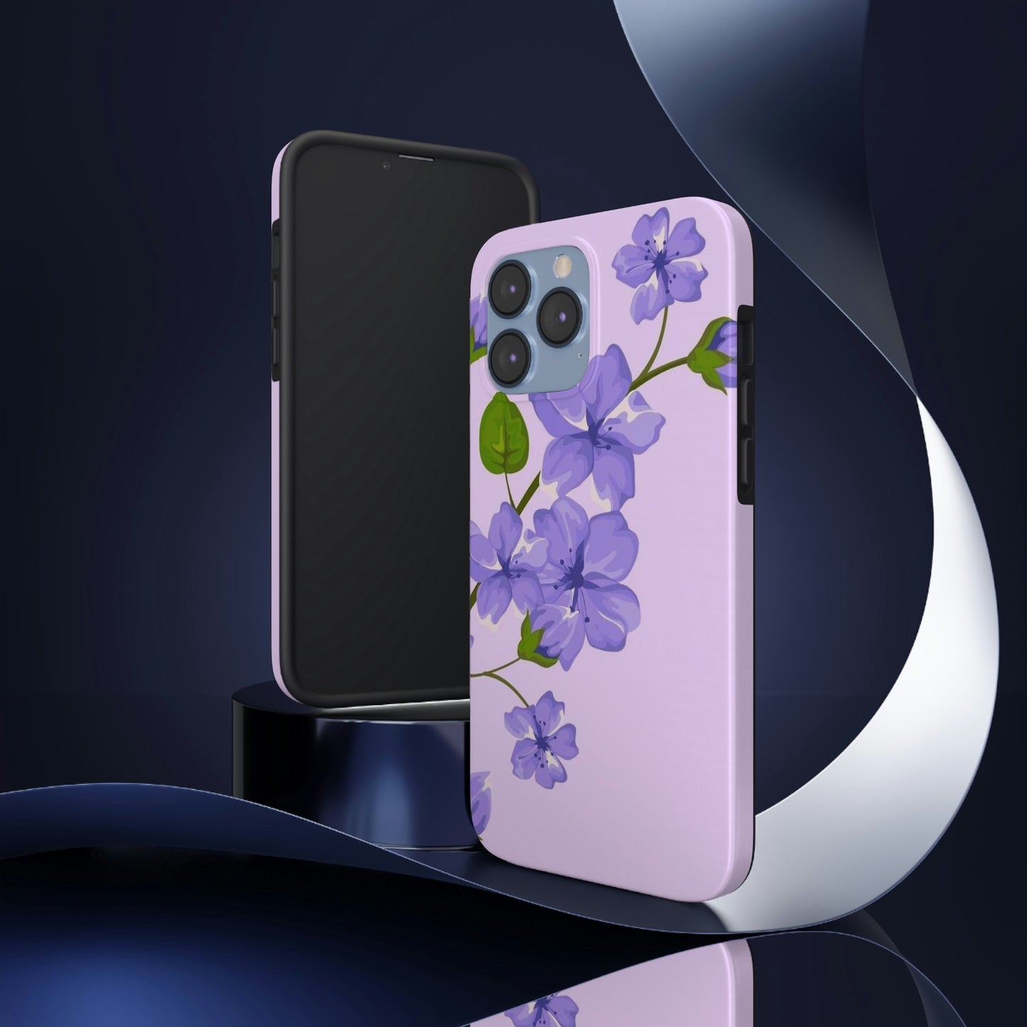 Purple floral phone case, for iphone,Tough Phone Cases, Floral Collection