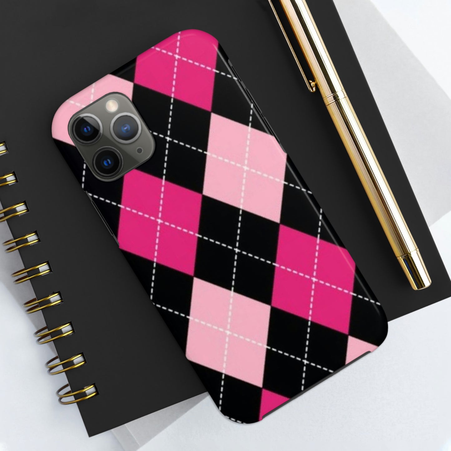 Pink Diamond phone case/ for iPhone/ plaid collection/ Tough Phone Cases