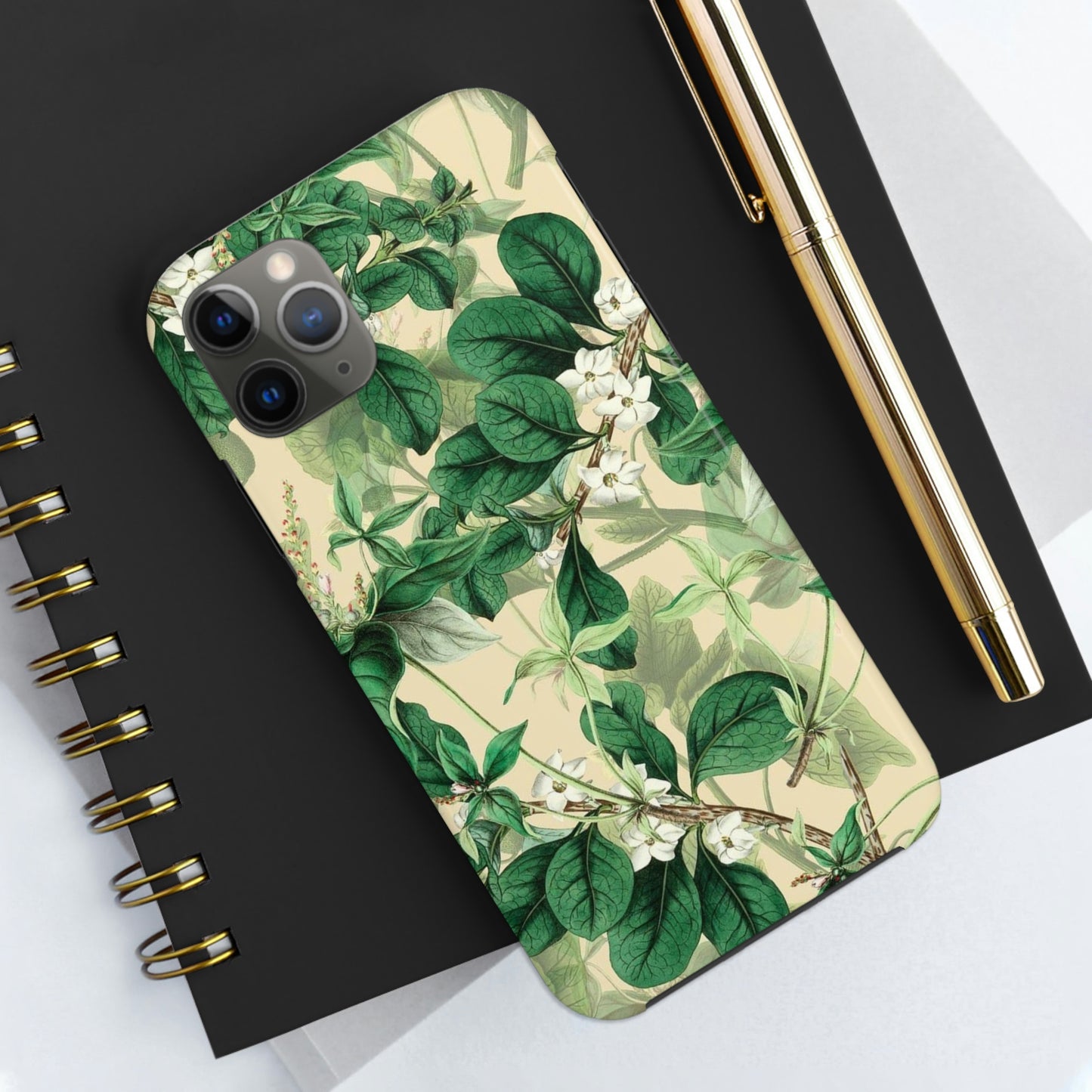 Green Petals phone case, for iPhone, Tough Phone Cases, Floral collection