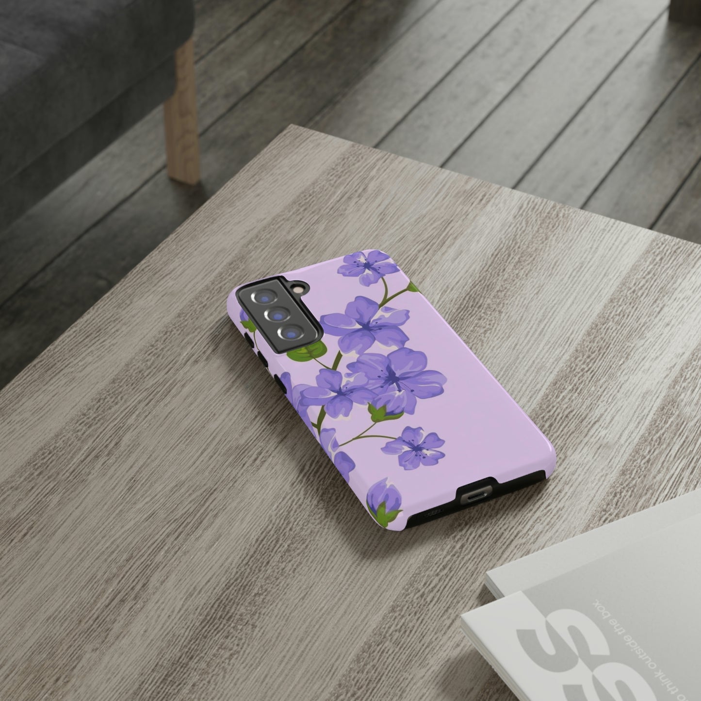 Purple Floral case for Samsung & Google phone./Tough Cases/ Floral collection