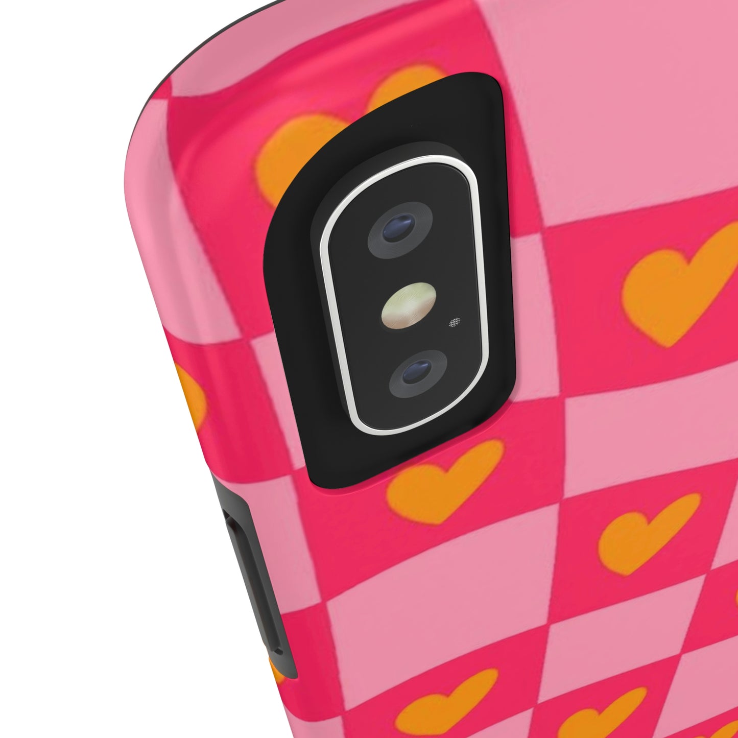 Checkered hearts phone case / for iPhone/ heart collection Tough Phone Cases,