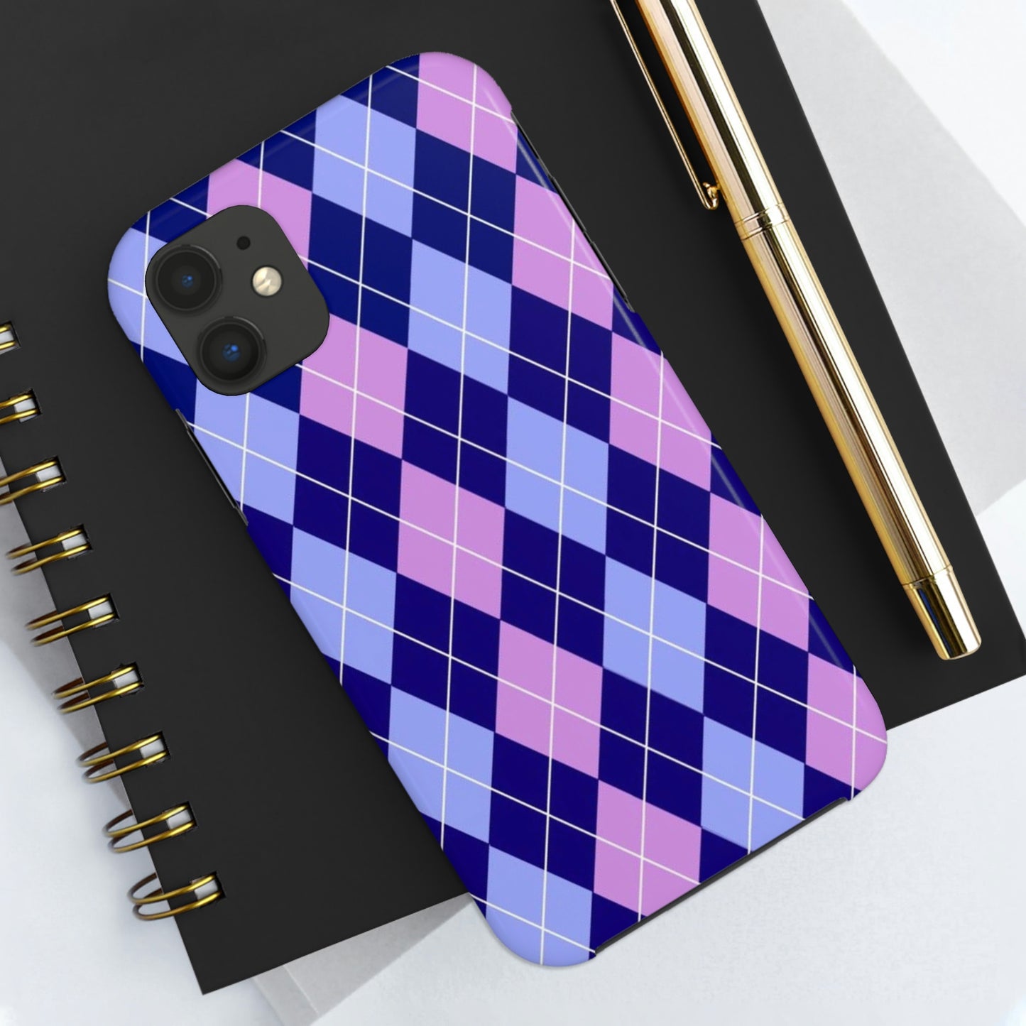 Purple plaid sweater phone case/ for iPhone/ plaid collection/ Tough Phone Cases