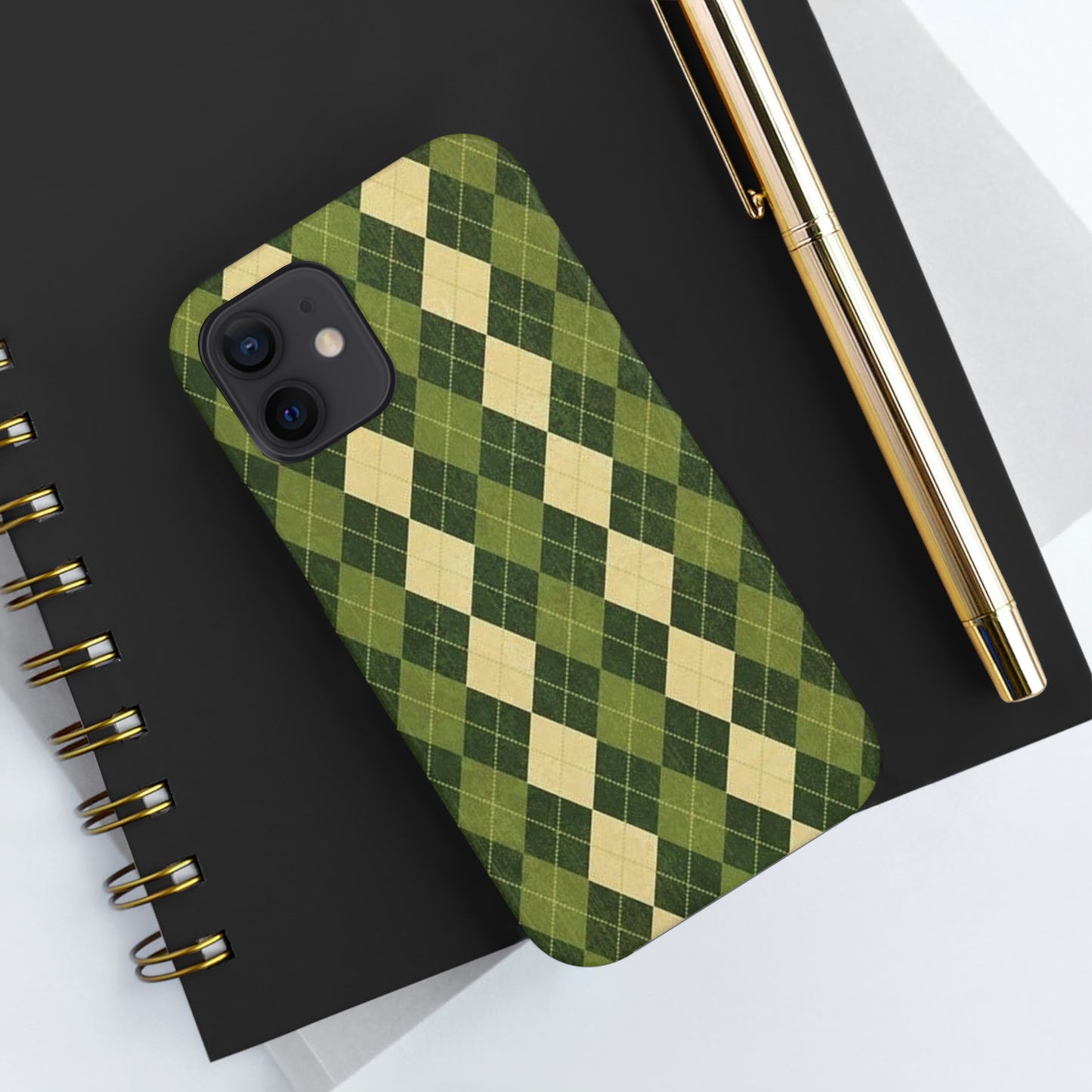 Green Plaid sweater phone case/ for iPhone/ plaid collection/ Tough Phone Cases