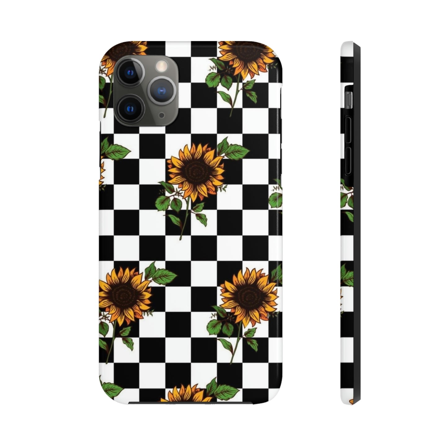 Checkered Sunflower phone case/ for iPhone  /Floral collection /Tough Phone Cases, Case-Mate