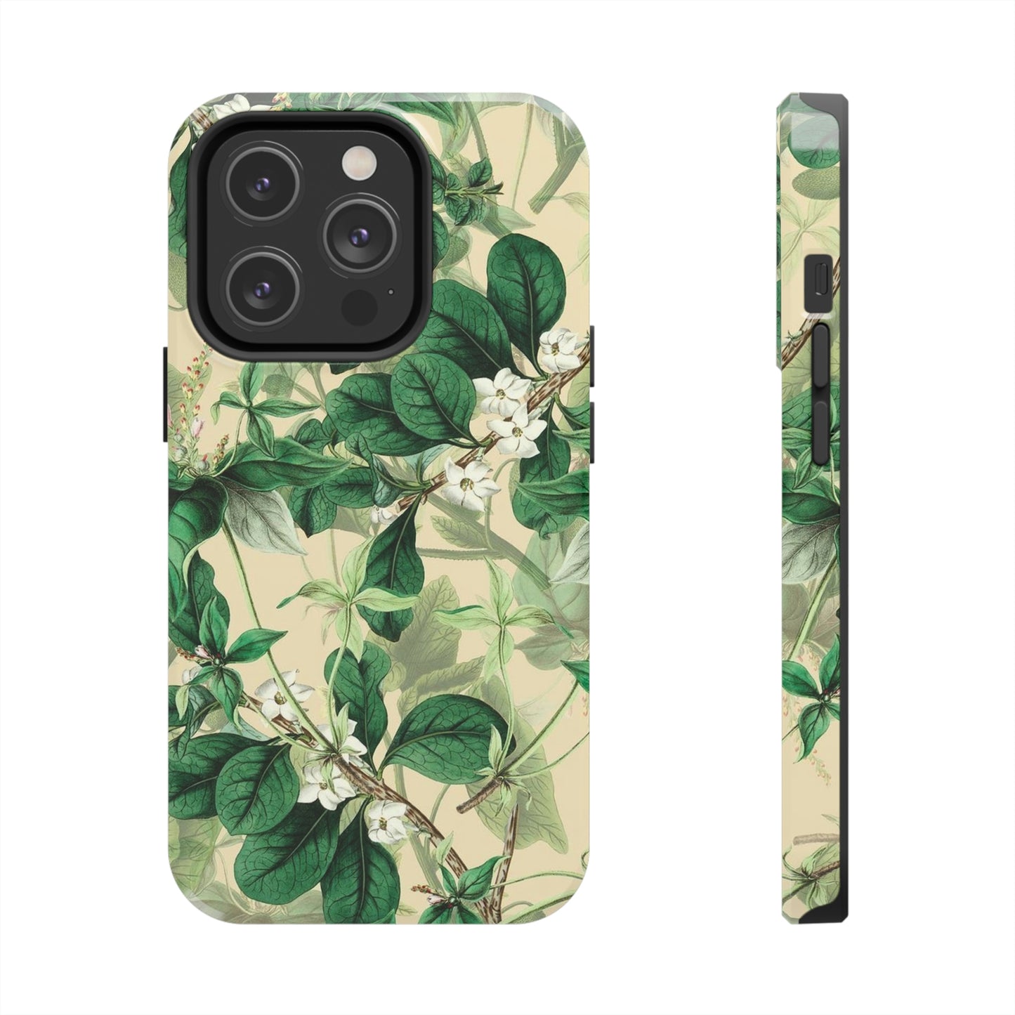 Green Petals phone case, for iPhone, Tough Phone Cases, Floral collection