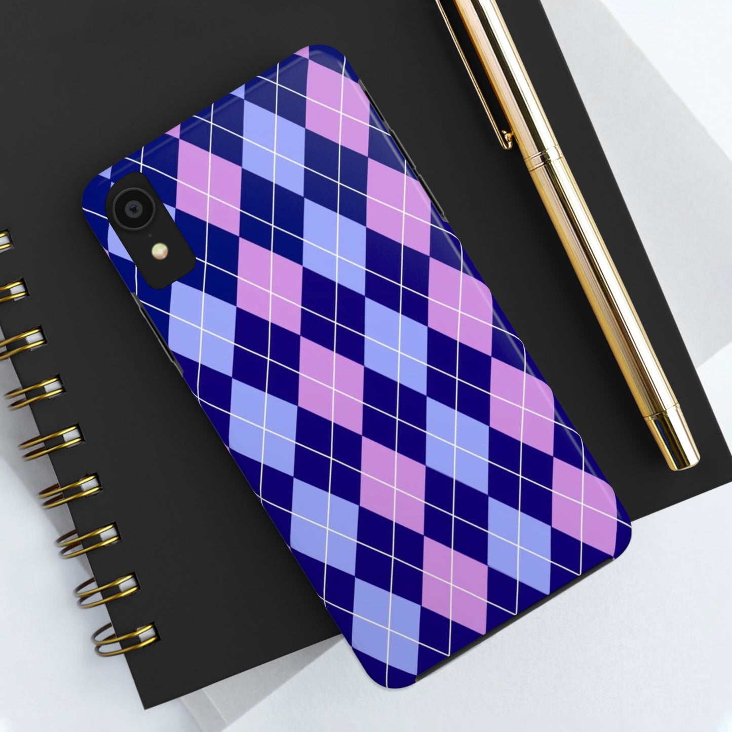 Purple plaid sweater phone case/ for iPhone/ plaid collection/ Tough Phone Cases