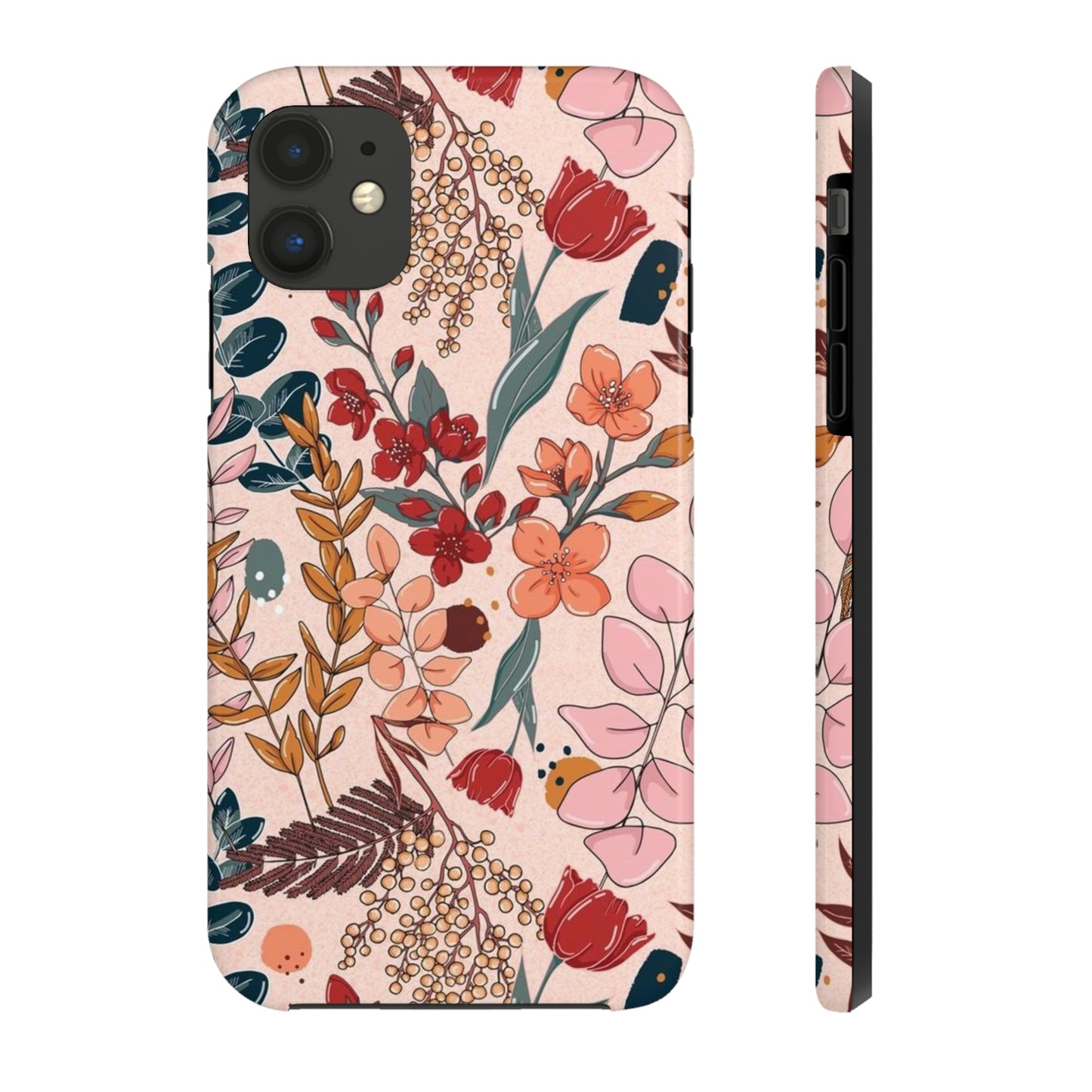 Pink Floral phone case, for iPhone/Tough Phone Cases/ Floral Collection