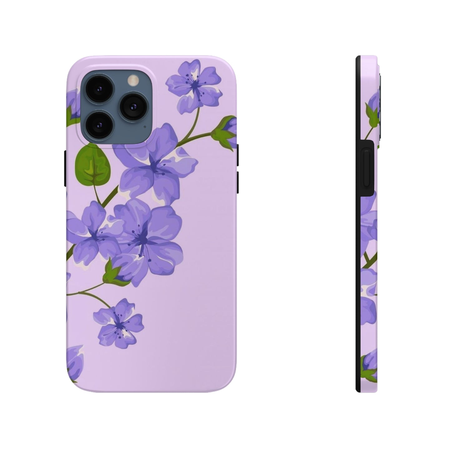 Purple floral phone case, for iphone,Tough Phone Cases, Floral Collection