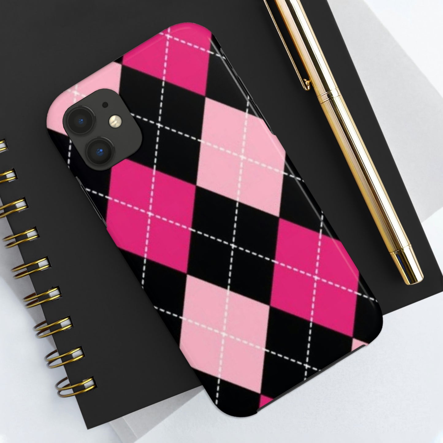 Pink Diamond phone case/ for iPhone/ plaid collection/ Tough Phone Cases