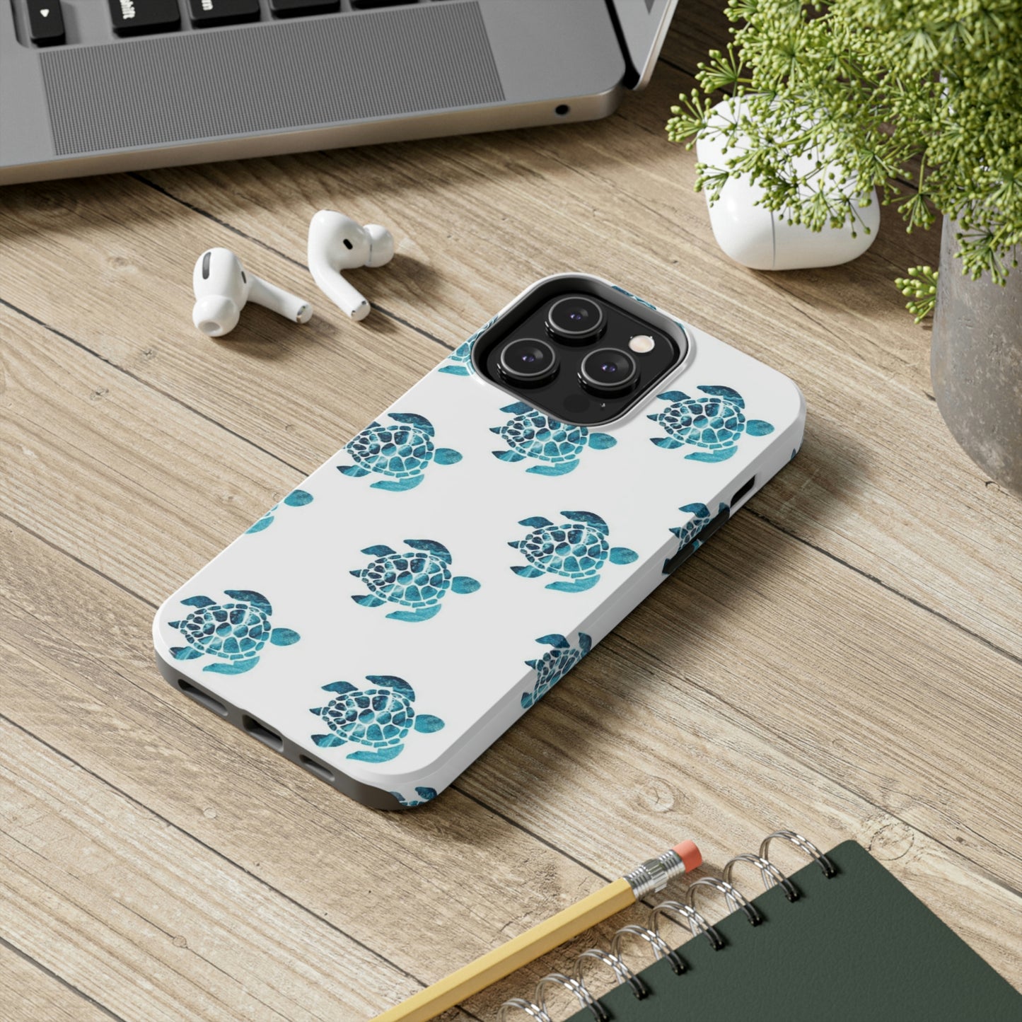 Turtles crossing iPhone case / summer collection Tough Phone Cases, Case-Mate