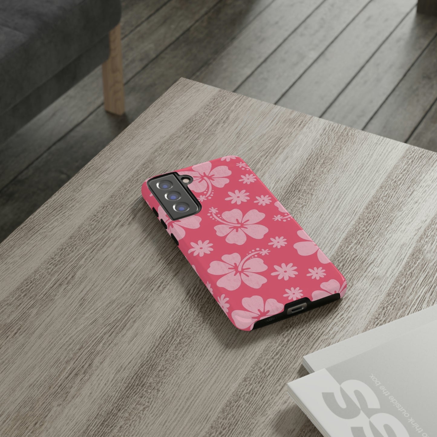 Pink hibiscus phone case/ for Samsung & Google phones /summer collection