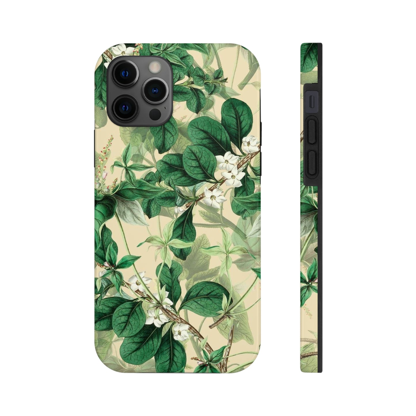 Green Petals phone case, for iPhone, Tough Phone Cases, Floral collection