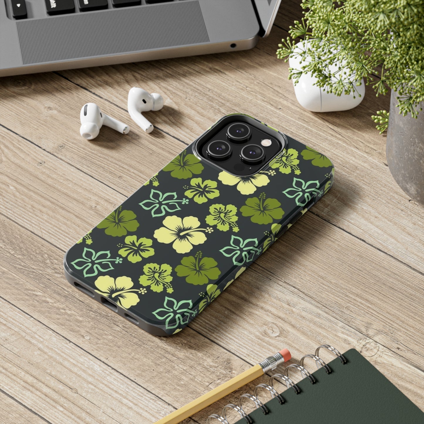 Green Hawaiian phone case for iPhone / summer collection Tough Phone Cases, Case-Mate