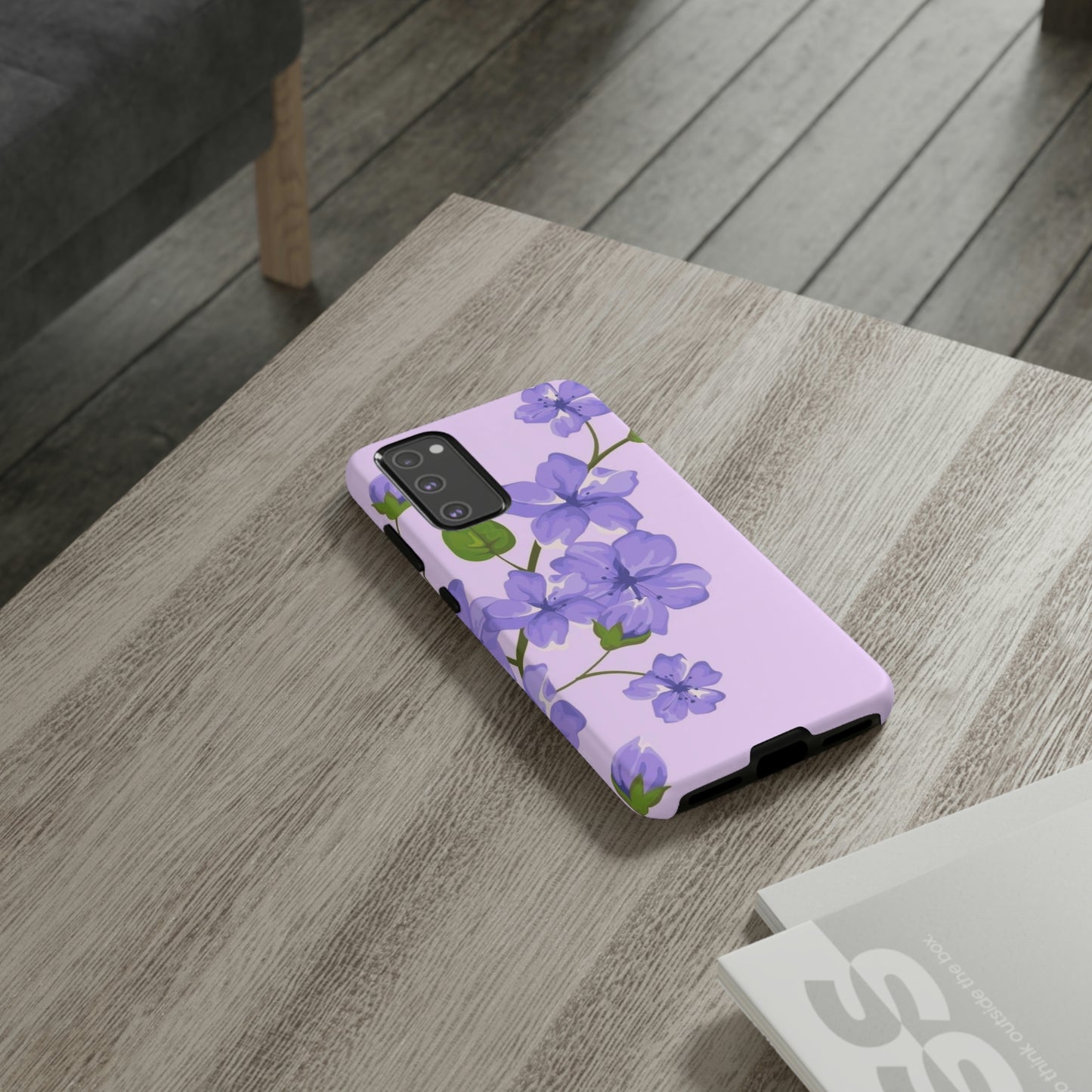 Purple Floral case for Samsung & Google phone./Tough Cases/ Floral collection