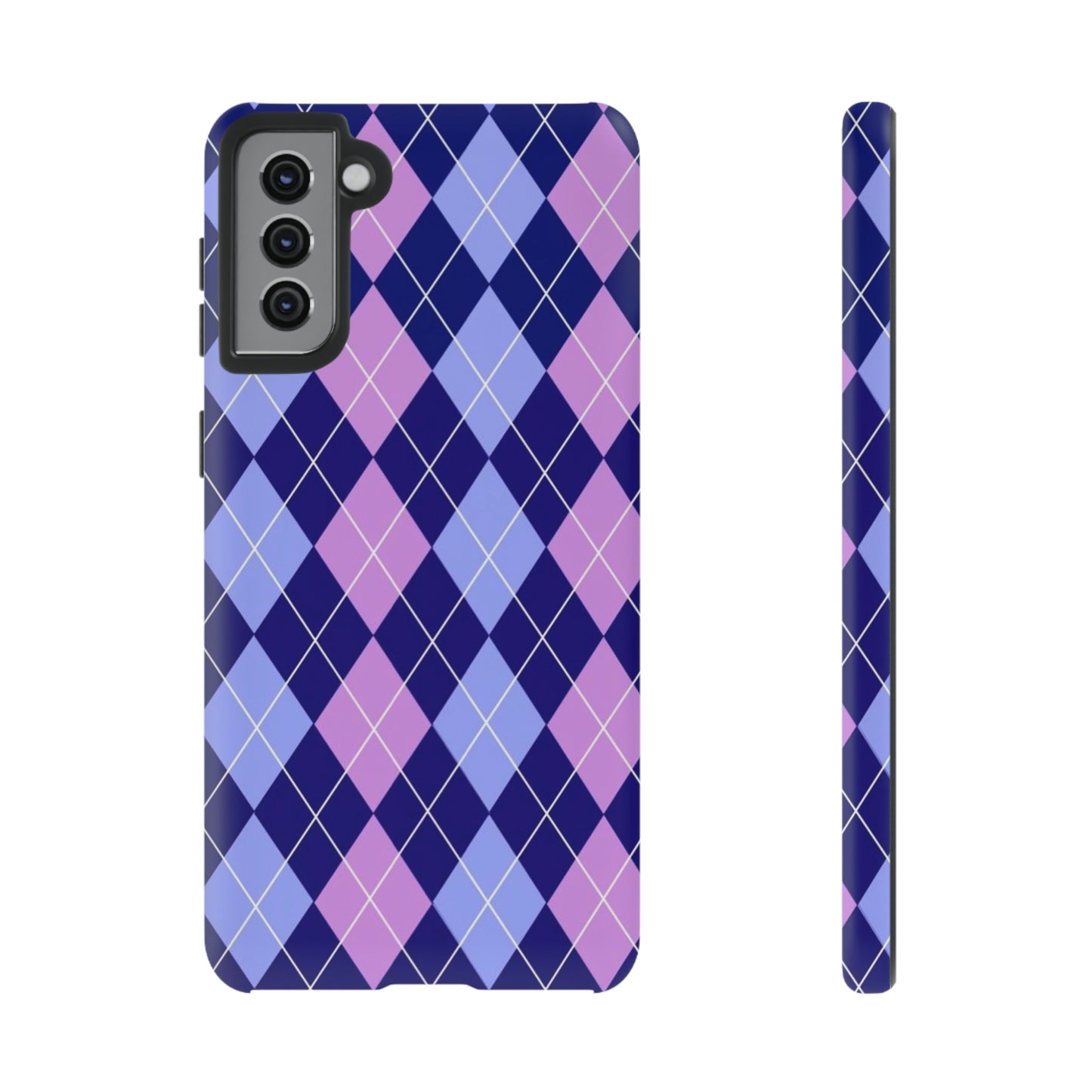 Purple sweater phone case/ for Samsung & Google phone/ plaid collection/ Tough Phone Cases