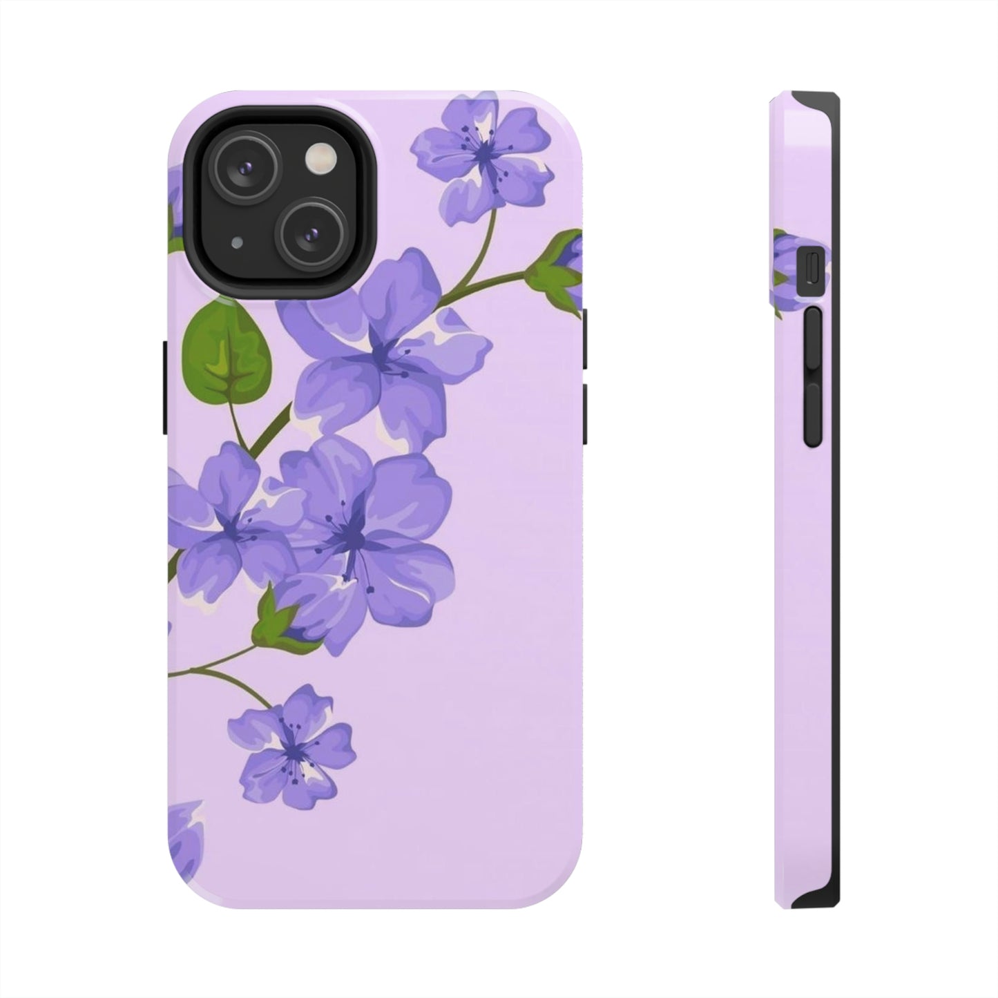 Purple floral phone case, for iphone,Tough Phone Cases, Floral Collection