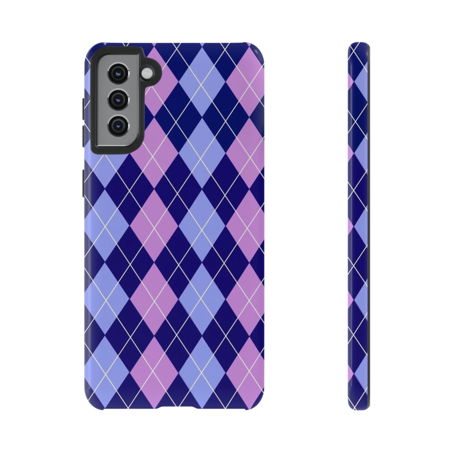 Purple sweater phone case/ for Samsung & Google phone/ plaid collection/ Tough Phone Cases