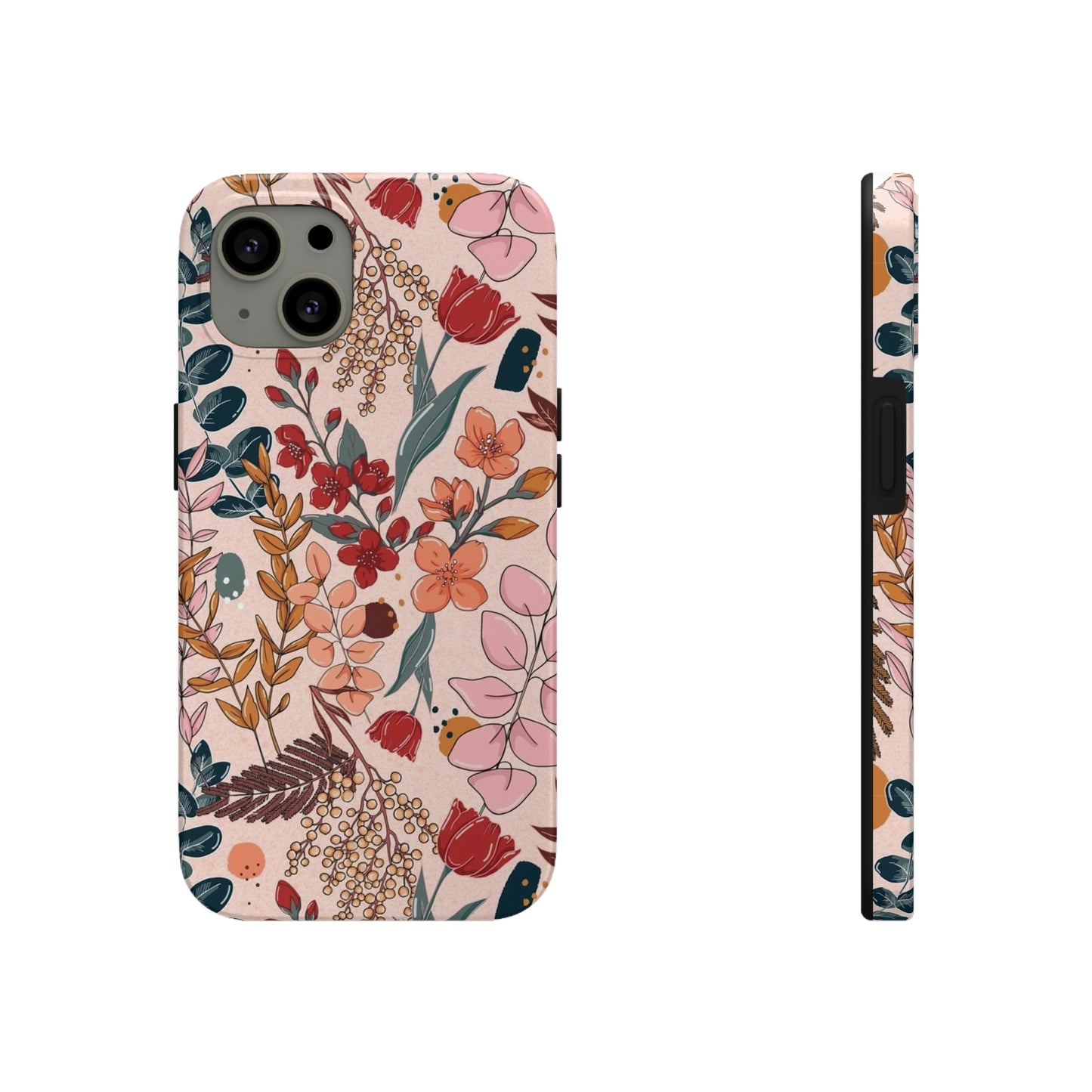 Pink Floral phone case, for iPhone/Tough Phone Cases/ Floral Collection