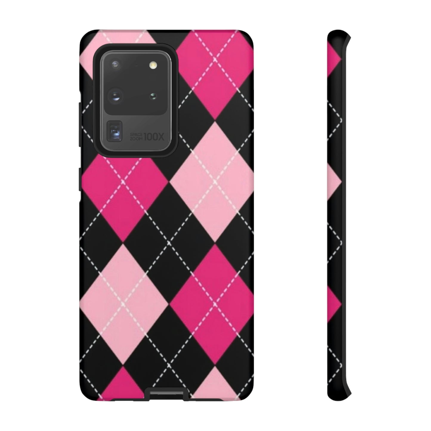 Pink Diamond phone case/ for Samsung & Google phones/ plaid collection/ Tough Phone Cases