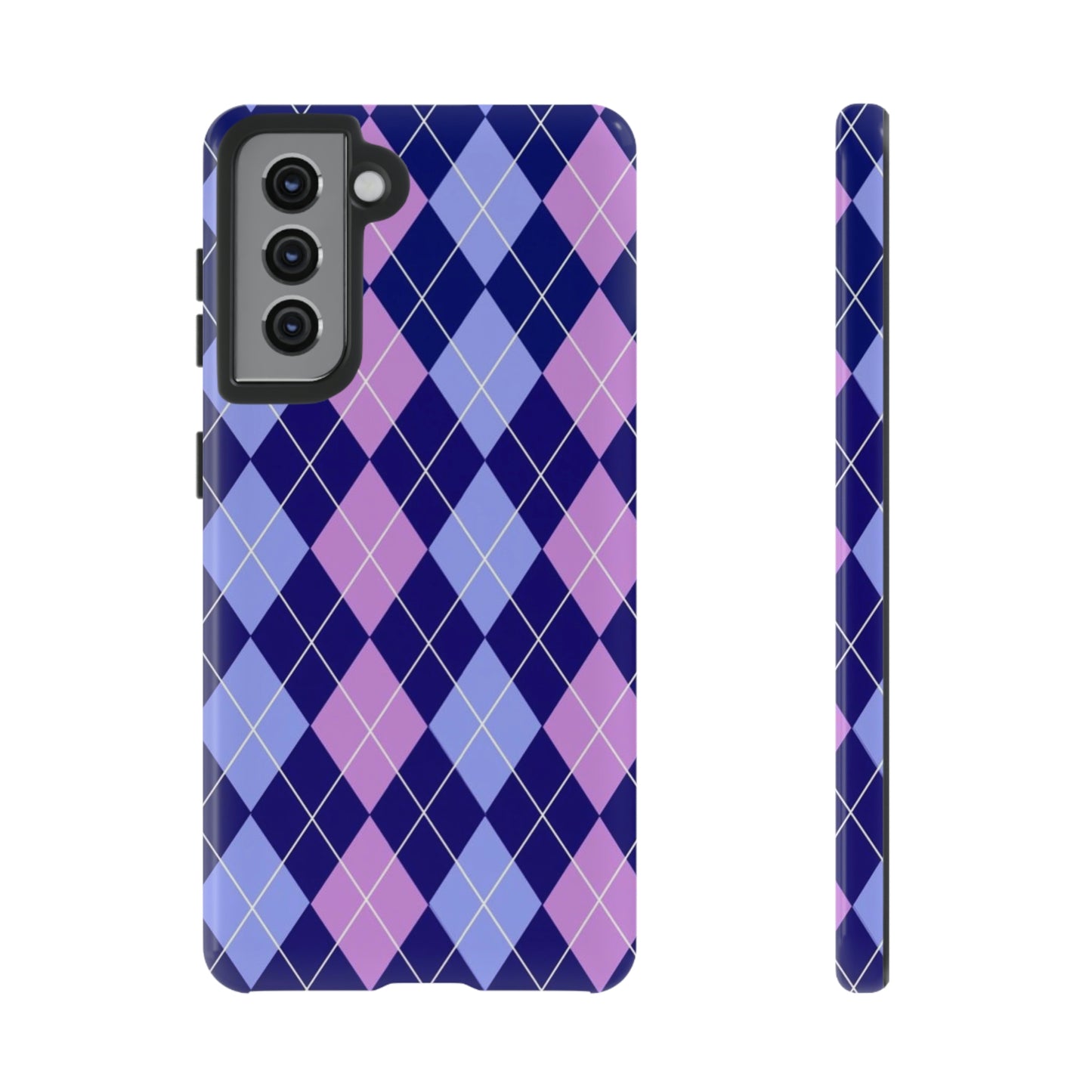 Purple sweater phone case/ for Samsung & Google phone/ plaid collection/ Tough Phone Cases