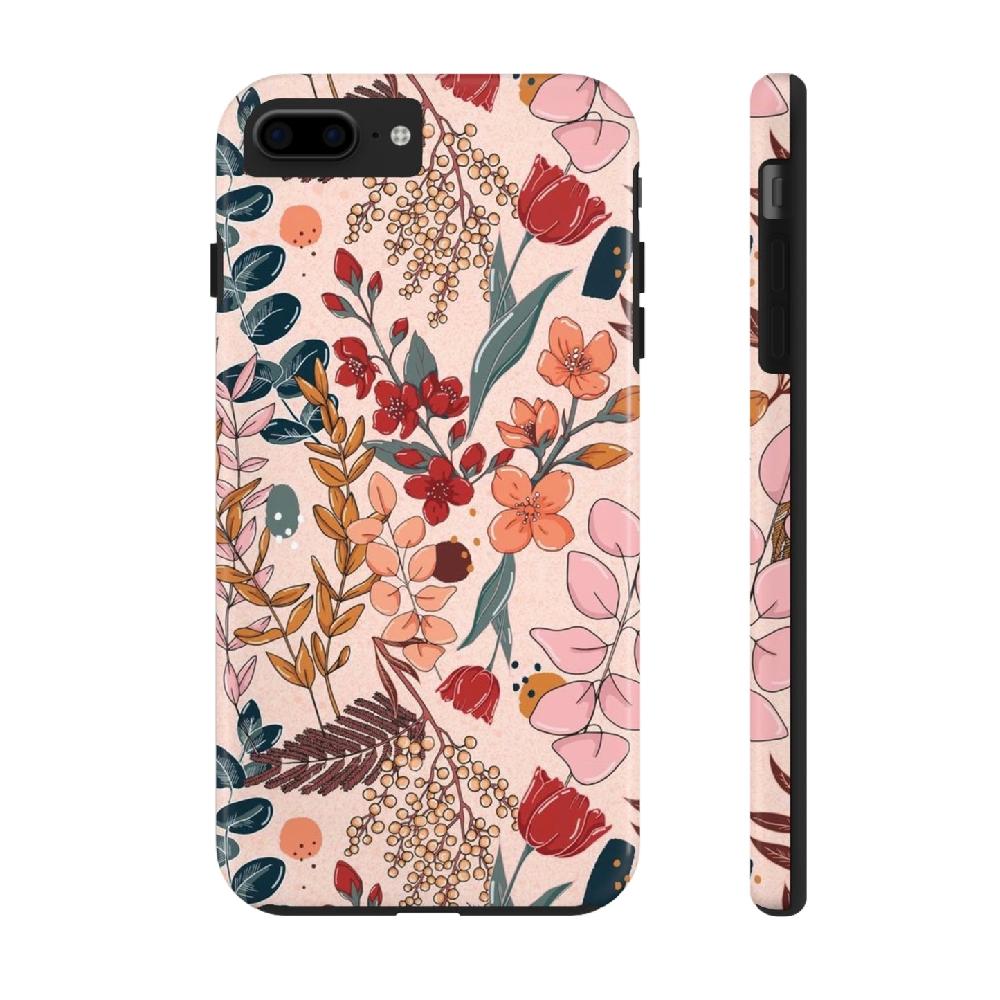 Pink Floral phone case, for iPhone/Tough Phone Cases/ Floral Collection